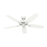 Hunter Builder Elite 52in fan with pull chain for easy control and quiet operation.