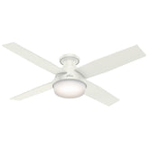 Hunter Dempsey 52-inch ceiling fan close-up with LED light for bright, energy efficient illumination