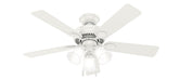 Hunter Swanson ceiling fan with LED lights for bright energy-efficient room illumination