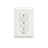 Hunter 99815 wall control front view enables quick fan speed and light dimming