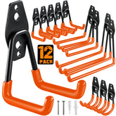 HUPBIPY 12-pack garage hooks with anti-slip coating securely hanging tools