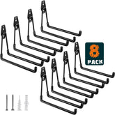 HUPBIPY heavy-duty garage hooks on wall for secure ladder storage