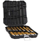 HURRICANE 99-piece titanium twist drill set in a sturdy storage box for organized use