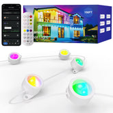 HUTAKUZE 150ft permanent outdoor lights with 90 rgb leds for vibrant ambience