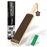 Hutsuls knife strop double-sided leather for sharpening precision edges