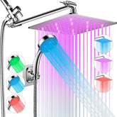 HUUKE LED shower head with 10-inch rain for wide coverage and refreshment
