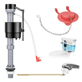 HVJ universal toilet flusher kit with adjustable fill valve for broad compatibility and quiet operation.