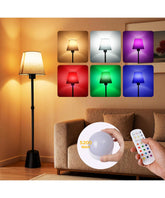 HWTDJJY battery operated floor lamp lit to create cozy ambience in living rooms