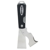 Hyde dual blade folding painter's tool, closed, compact storage for safety.