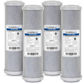 Hydronix 4-pack carbon block filters for CTO filtration across RO and whole-house systems