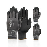 HyFlex 11-840 foam nitrile coated glove close-up highlighting grip and abrasion resistance