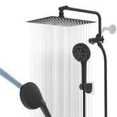 Hygie Rinse 12-inch rainfall shower head rust-resistant for durable spa-like showers