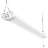 Hykolity 4ft LED shop light linked setup delivering seamless garage illumination.