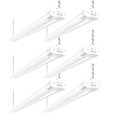 Hykolity 6-pack LED shop lights installed in ceiling for clear workspace illumination