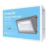 HYPERLITE 120W wall pack exterior illumination improves parking lot visibility and safety