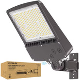 HYPERLITE 200W parking light angled view for wide-area illumination.