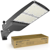 HYPERLITE 300W LED parking lot light front view delivers enhanced visibility and safety