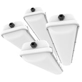 HYPERLITE 60W vapor-tight fixture lighting a parking garage with energy efficiency.