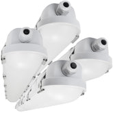 HYPERLITE 65W 4ft vapor-tight light front view highlighting brightness for damp spaces