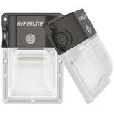 HYPERLITE LED wall-pack front view with 3600lm brightness for clear entry lighting.