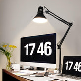 Hypool desk lamp with extra-long swing arm for flexible workspace lighting