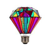 I-SHUNFA stained glass LED bulb with E26 base for decorative lighting
