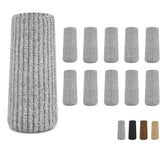 IAMZAY grey chair leg sock on hardwood floor protects from scratches.