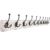 IBosins 34-inch coat rack front view with vintage white pine finish.