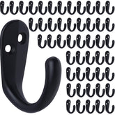 IBosins wall-mounted coat hook, single-prong in black for entryway organization