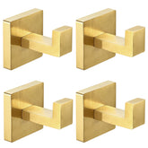 IBosins square brushed gold hooks set on wall for stylish organization.