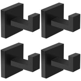 IBosins square matte black hooks mounted on wall for durable organization