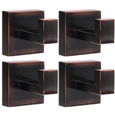 IBosins square red antique bronze hook set for wall organization.