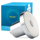 IceJoy filtered shower head chrome front reduces chlorine to soften skin and hair.