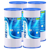 ICEPURE 5-micron pleated filter front view, ideal for whole-house protection.