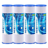 ICEPURE 4-pack pleated sediment filter in a pack-shot, ready for installation.