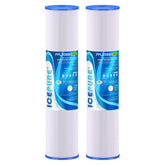 ICEPURE PPL20BB pleated sediment filter capturing rust and sediment in home water