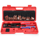 iCRIMP battery crimping tool kit for 8-1/0 AWG lugs enables quick, reliable connections.