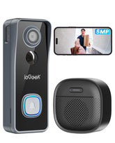 ieGeek 5MP doorbell front view with clear wide-angle capture.