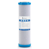 iFilters 0.5-micron carbon block close-up improves water clarity