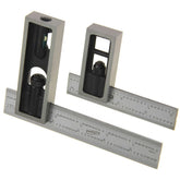 iGaging 4in 4R double square blade close-up showing precise graduations for layout accuracy.