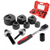 iGeelee ratchet knockout hole punch set showing compact kit for precise, clean holes.