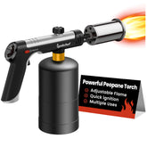 IgnitChef powerful torch head enables precise flame control for cooking and searing