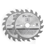 igooo Toe Kick Saw EKS85 close-up on alloy blade for precise under-cabinet work
