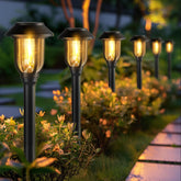 ILANCK solar pathway light with warm white glow for safe night walks.