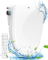 iliD bidet seat front view shows sleek design for improved hygiene
