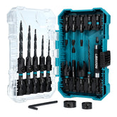 LIBRATON countersink set with six tapered bits for precise woodworking.