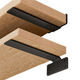 WEKIS 6-Inch Shelf Brackets – 6-Pack, Heavy-Duty Hidden Black L-Brackets (160 lbs)