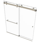 Eurotech Showers VITRA-200 Frameless Shower Door - 56.5-59W x 78H, Brushed Nickel