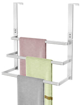 VOTZAAQ 16-Inch Over The Door Towel Rack — Stainless Steel, 3-Tier, Brushed Nickel
