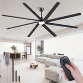 Iceilfan 96-Inch Industrial Ceiling Fan with Lights – 3CCT LED, DC Motor, 1-6 Speeds, Indoor/Outdoor
